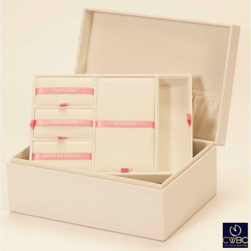 Mele & Co Pink Baby Girl Memories Keepsake Storage Box - The Classic Watch Buyers Club Ltd