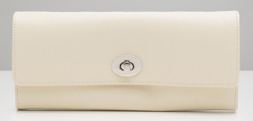Wolf London Leather Travel Jewellery Roll in Cream - The Classic Watch Buyers Club Ltd