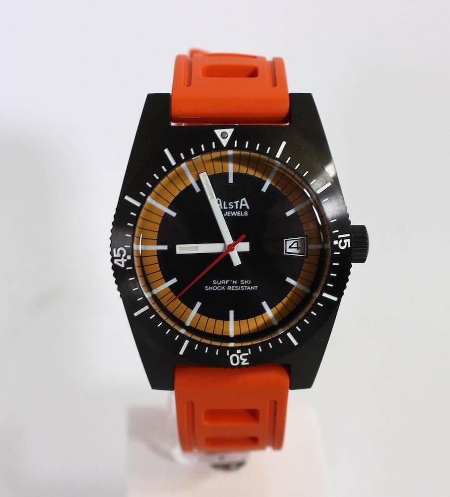 Alsta Surf N Ski PVD watch Ltd Edition (ISOFrane Strap Orange) - The Classic Watch Buyers Club Ltd