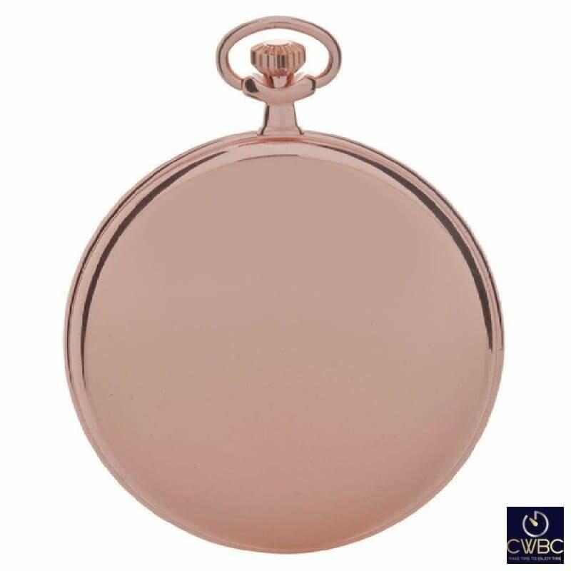 Rapport Oxford Quartz Open Faced Pocket Watch Rose Gold Plated case - The Classic Watch Buyers Club Ltd