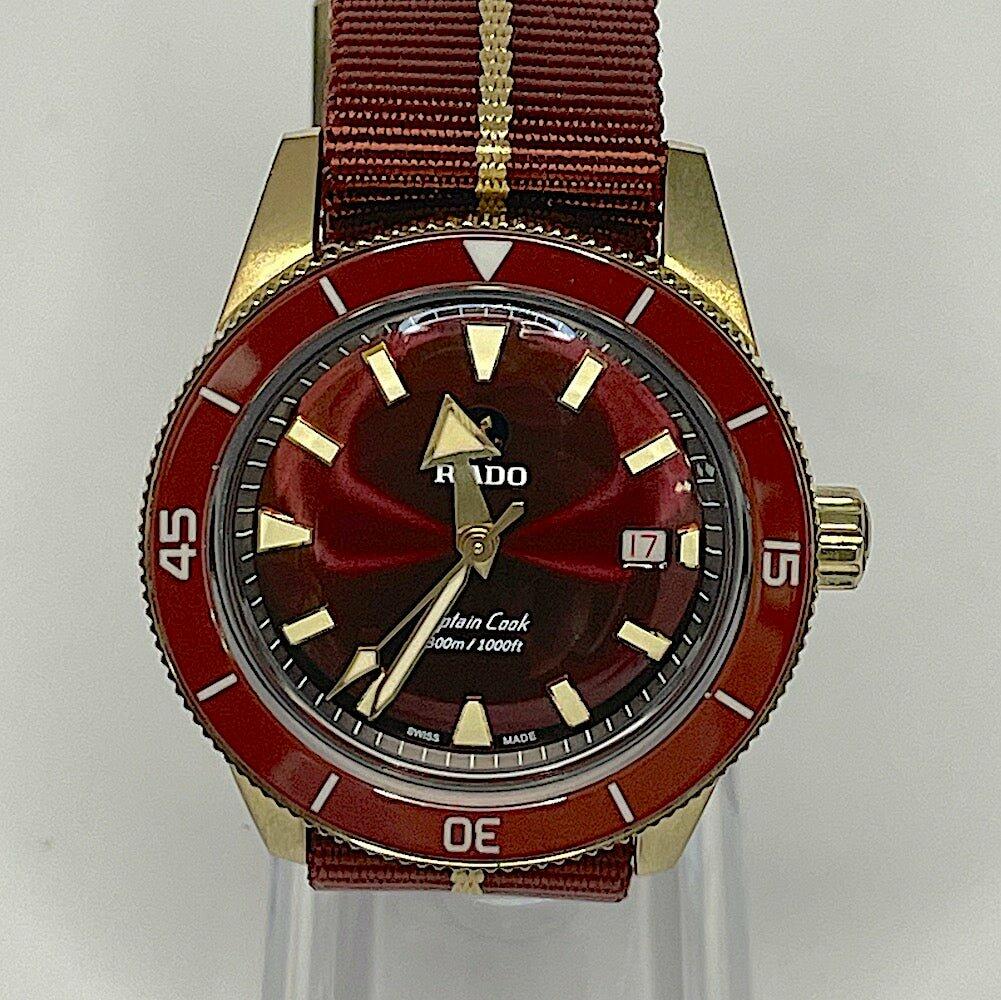 Rado Captain Cook Bronze with Red Face - The Classic Watch Buyers Club Ltd