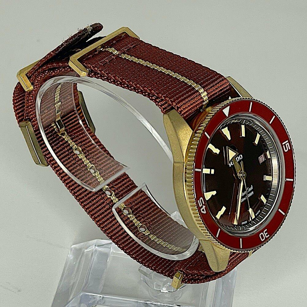 Rado Captain Cook Bronze with Red Face - The Classic Watch Buyers Club Ltd