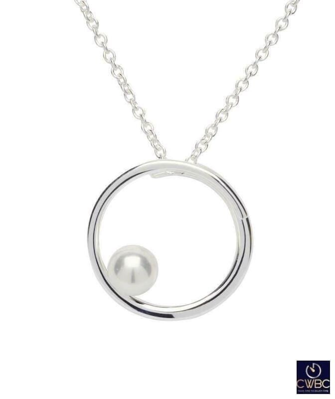 Unique & Co Sterling Silver Pendant Necklace with Shell Pearl - The Classic Watch Buyers Club Ltd