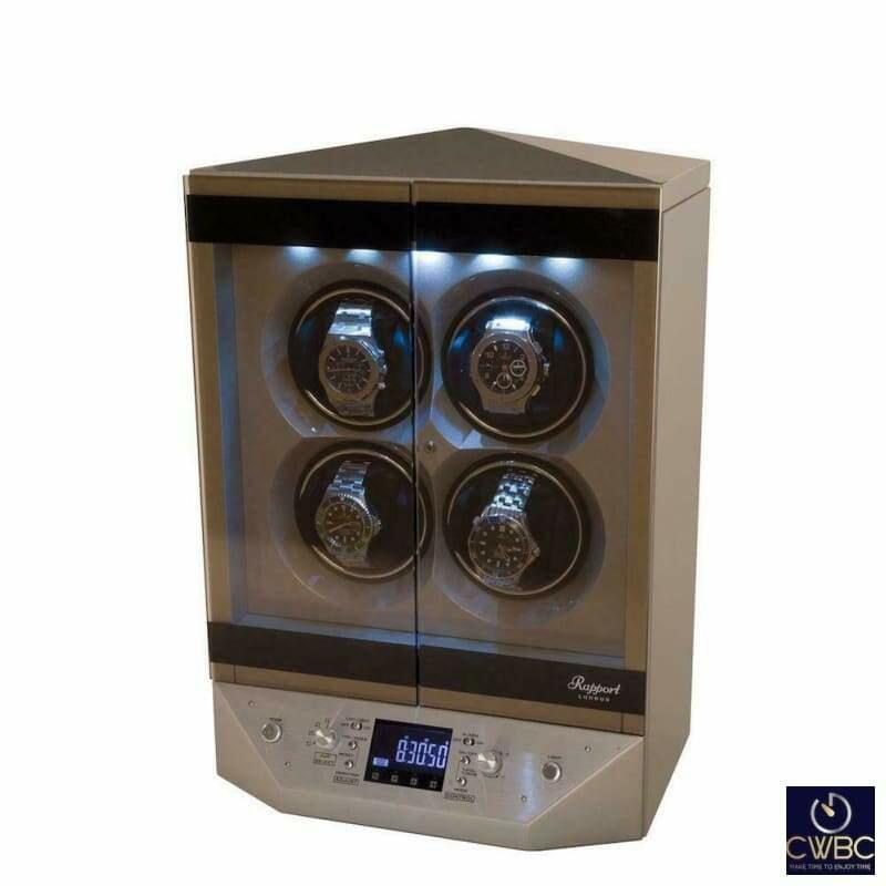 Rapport Executive Templa Silver Mechanical Single Watch Winder with LED Lighting - The Classic Watch Buyers Club Ltd