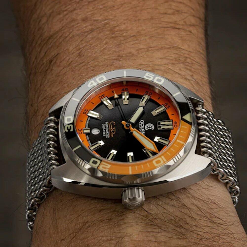 Ocean Crawler Core Diver Black & Orange - The Classic Watch Buyers Club Ltd