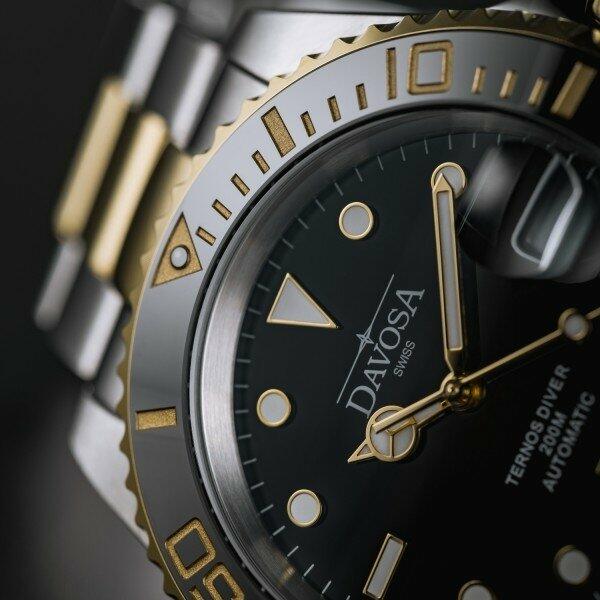Davosa Ternos Ceramic Two Tone Black - The Classic Watch Buyers Club Ltd