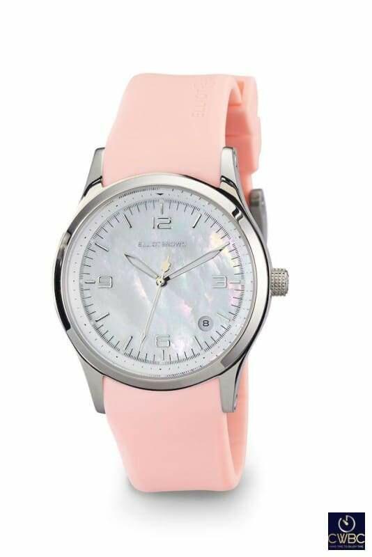 Elliot Brown Kimmeridge MOP Dial, Nude rubber Strap - The Classic Watch Buyers Club Ltd