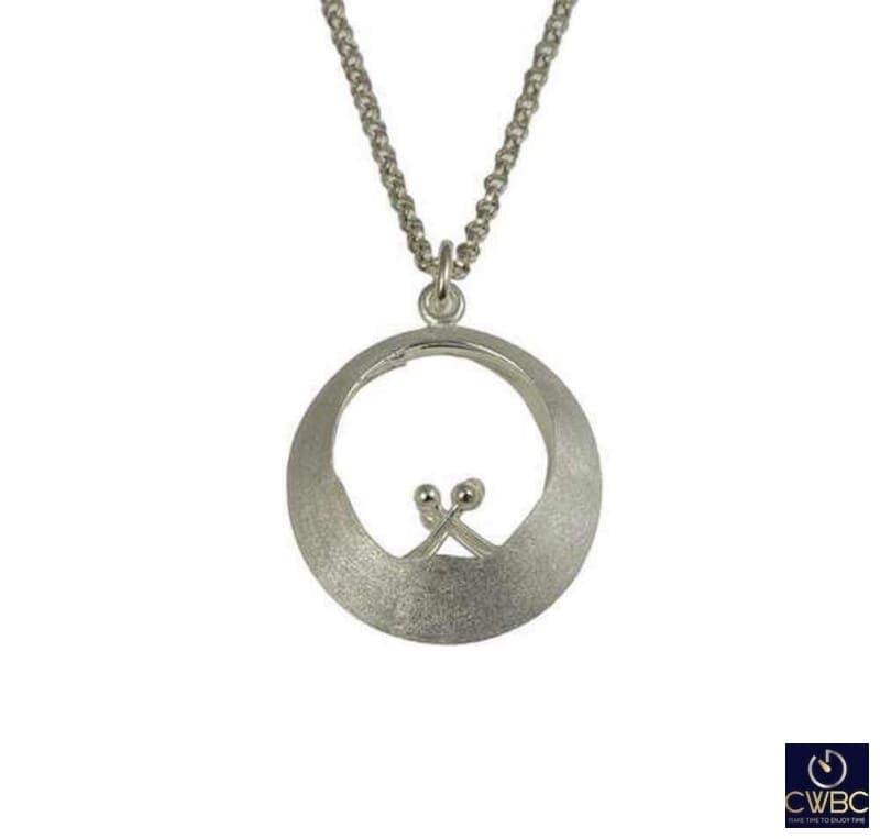 Christin Ranger Sterling Silver Water Feature Waves Pendant Necklace - The Classic Watch Buyers Club Ltd