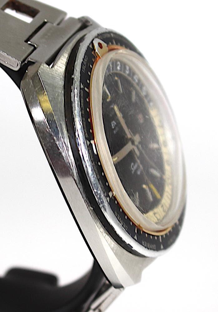 Enicar Sherpa Guide 600 GMT World Timer Super Compressor rare watch - The Classic Watch Buyers Club Ltd