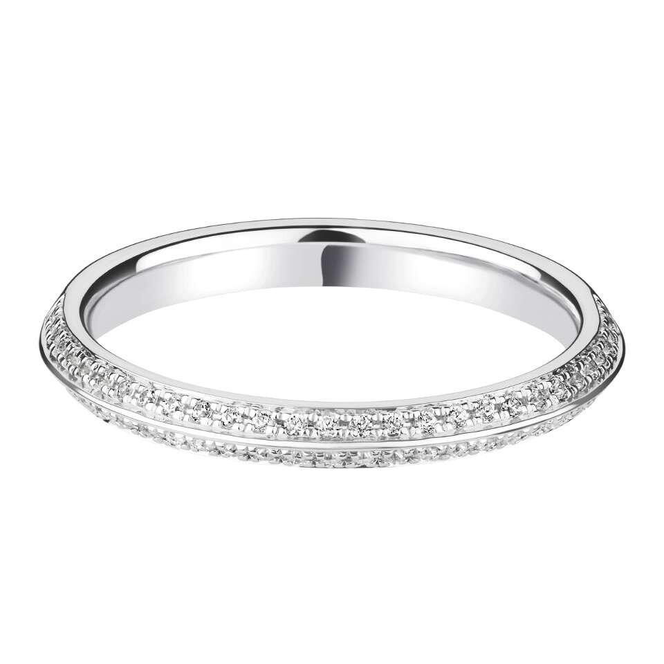 2.5mm Double Row 0.18ct Diamond Decorative Band | Gold and Diamonds