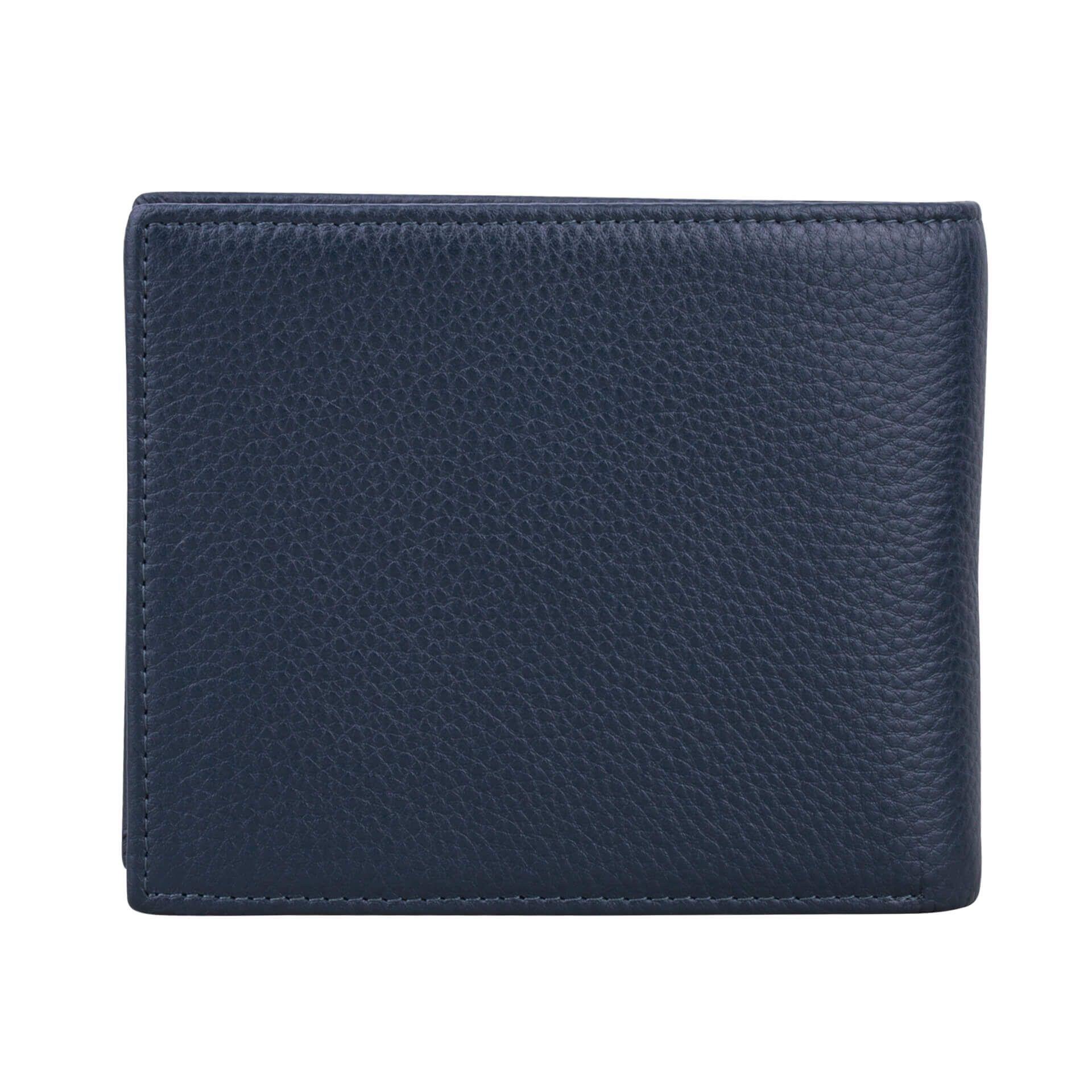 "fredbennett® Navy Blue Genuine Leather Wallet – crafted from high-quality leather with free laser engraving for a name, date or child’s handwriting. A personal and stylish gift for men, available at Gold and Diamonds."