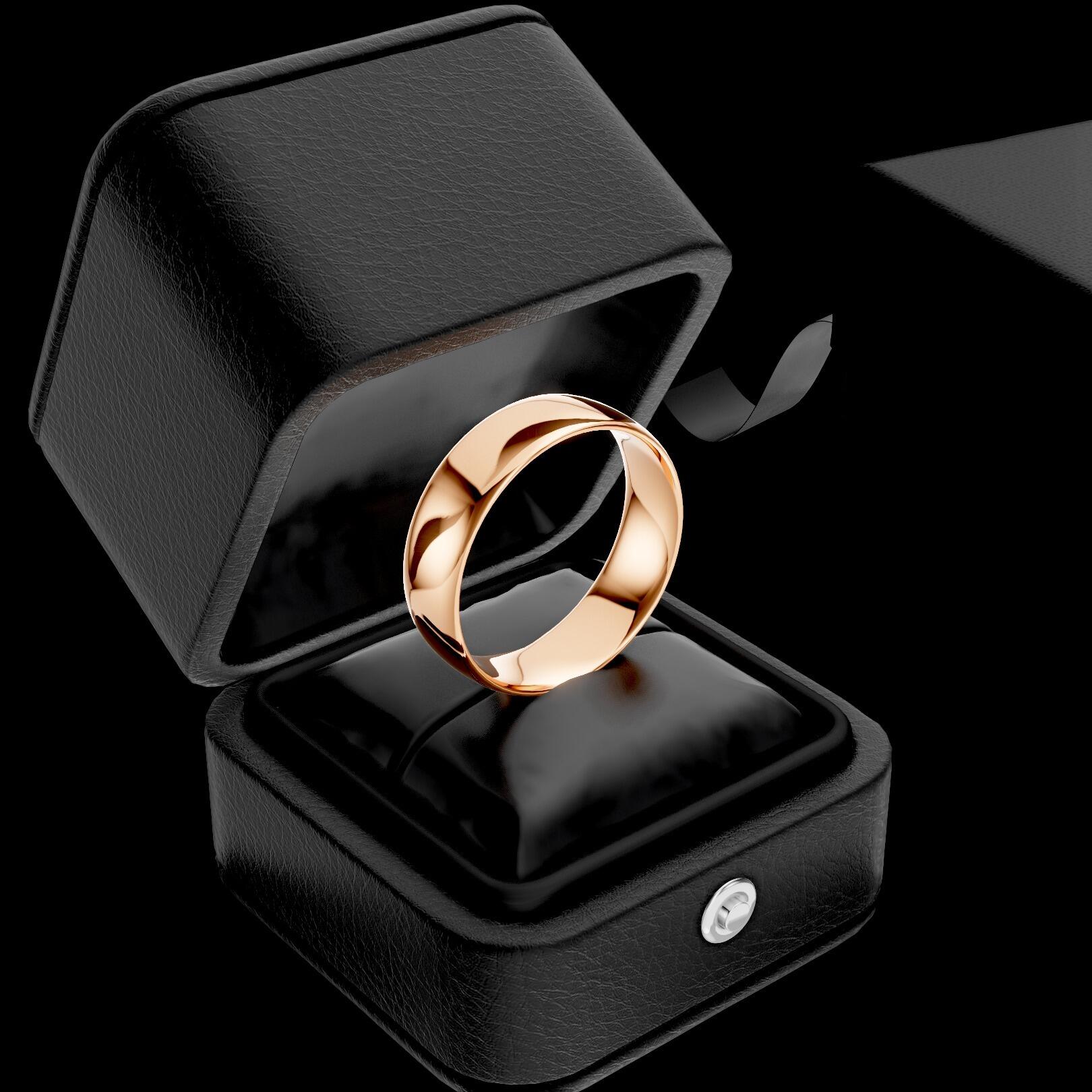 Ladies 6mm light traditional court comfort fit wedding ring 1.3mm depth in gold platinum palladium silver titanium and black zirconium