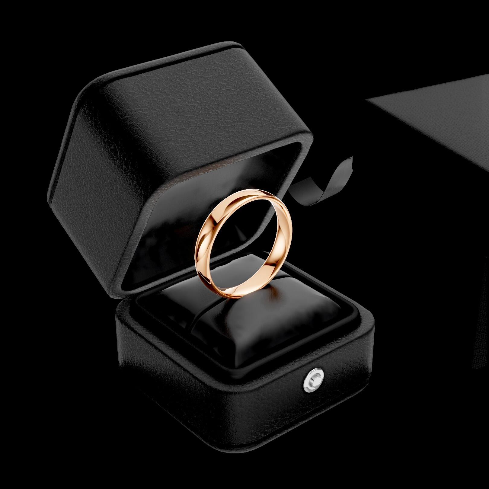 Mens 4mm light traditional court comfort fit wedding ring 1.3mm depth in gold platinum palladium and argentium silver