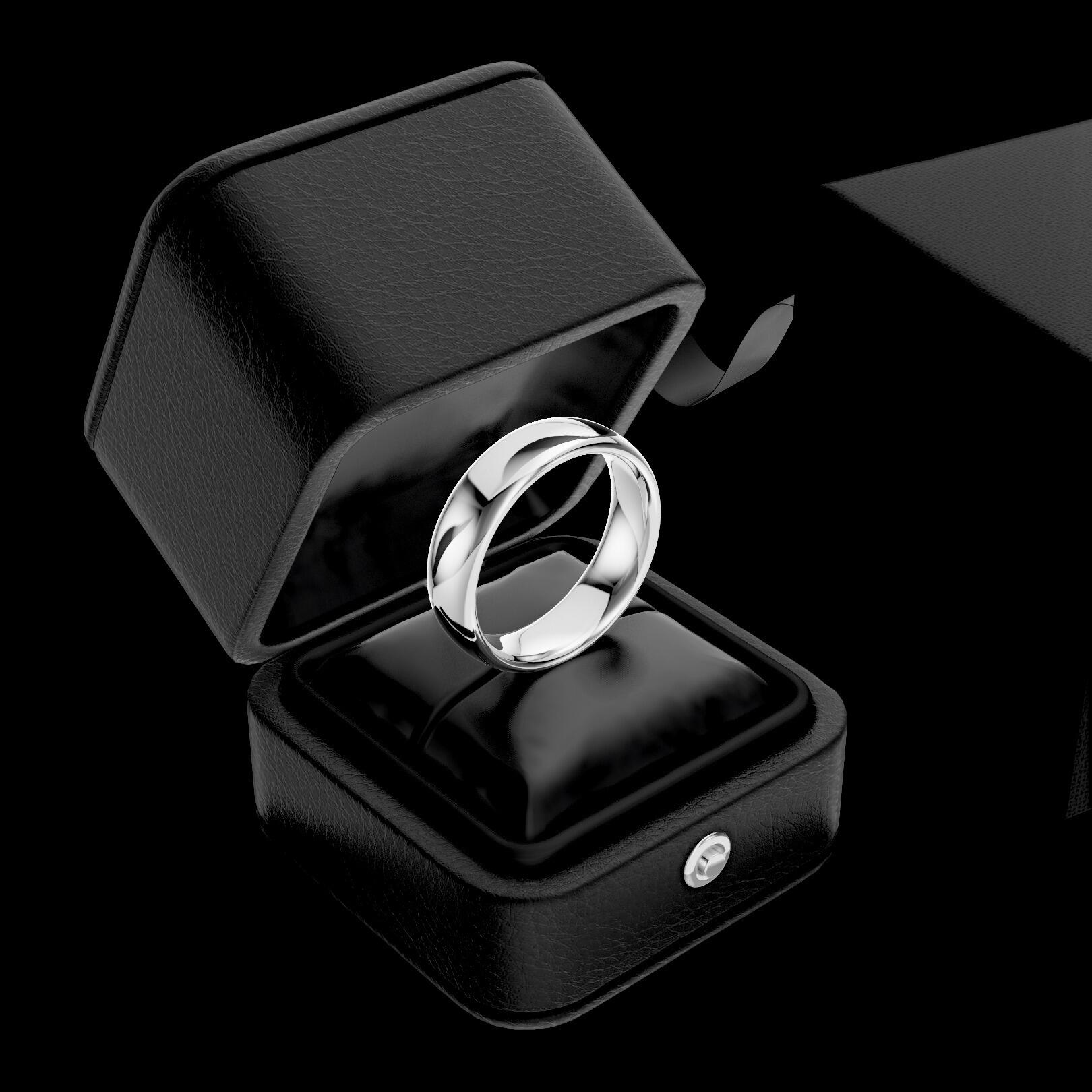 Mens 6mm heavy traditional court comfort fit wedding ring 2.1mm depth in gold platinum palladium and argentium silver