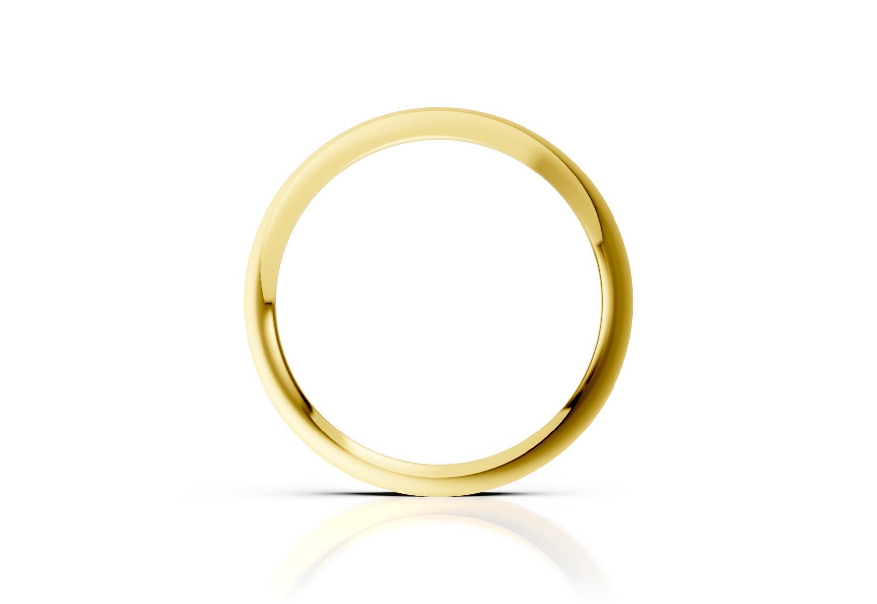 Ladies 2mm medium flat court comfort fit wedding ring 1.7mm depth in yellow gold white gold rose gold platinum palladium and argentium silver