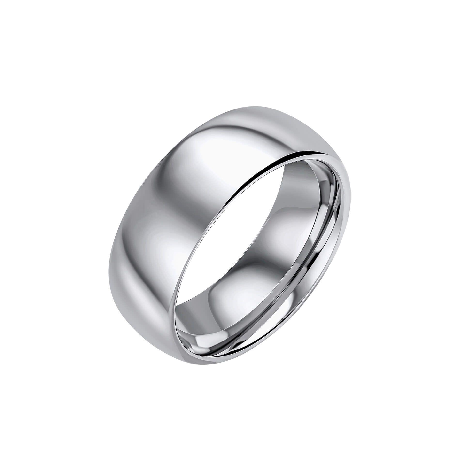 Fred Bennett™ Polished Tungsten Ring - Engravable Wedding Band with Skin-Safe Guarantee and Branded Suede Wallet