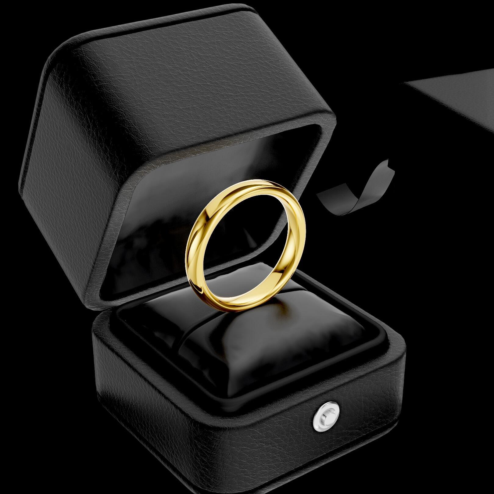 Mens 4mm heavy traditional court comfort fit wedding ring 2.1mm depth in gold platinum palladium and argentium silver