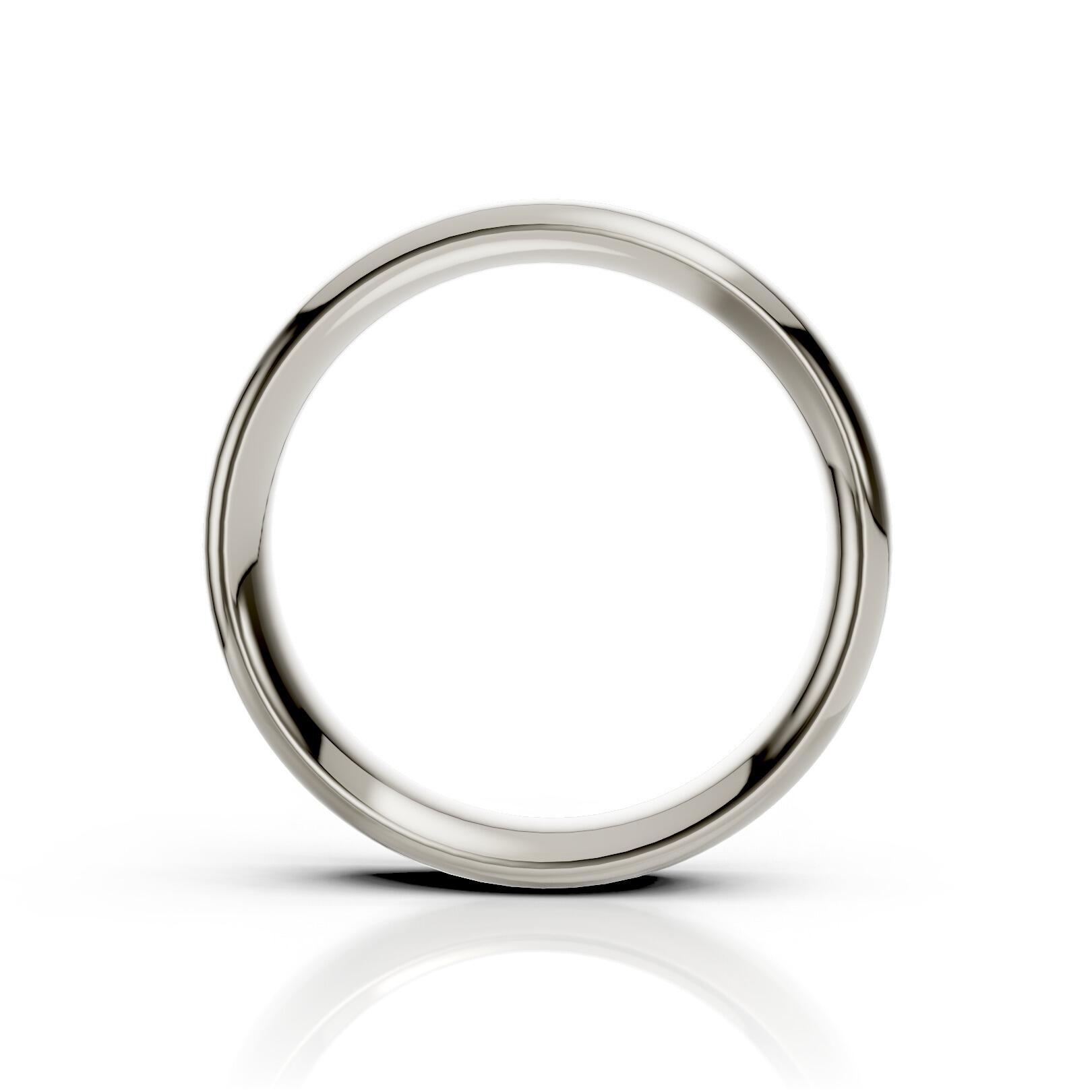 Ladies 5mm heavy weight traditional court shaped wedding band 2.1mm depth in gold platinum palladium silver titanium and black zirconium