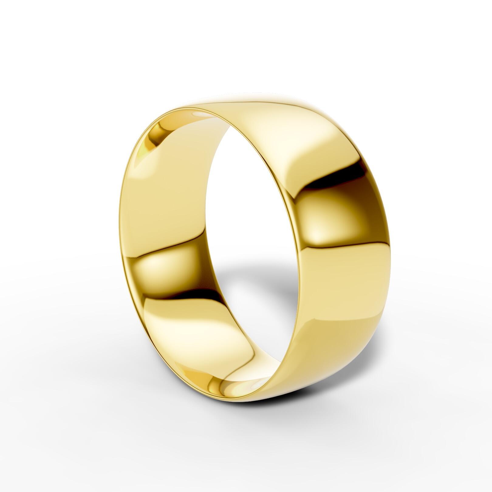 Ladies 8mm light traditional court comfort fit wedding ring 1.3mm depth in gold platinum palladium silver titanium and black zirconium