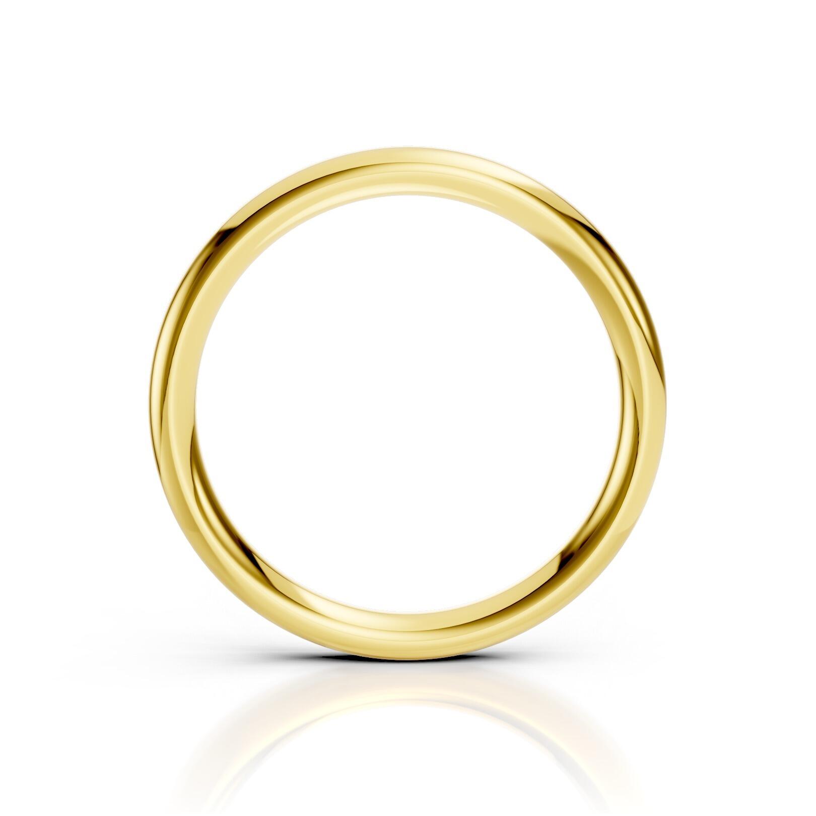 Mens 2.5mm heavy traditional court comfort fit wedding ring 2.1mm depth in gold platinum palladium silver titanium and black zirconium