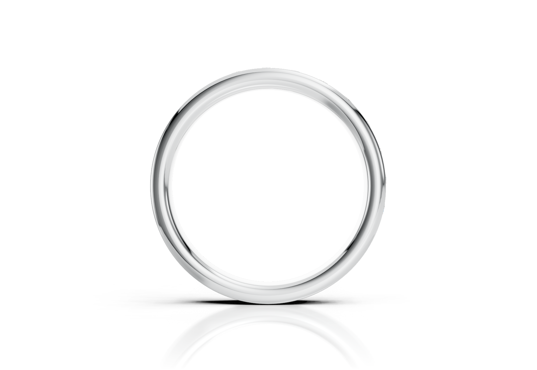 3.7mm channel set diamond wedding band 0.45ct round diamonds in gold platinum and palladium