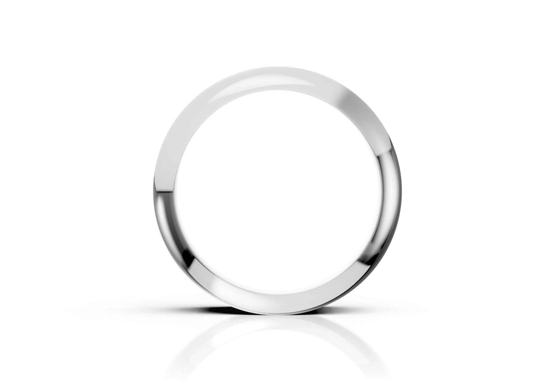Ladies 6mm medium flat court comfort fit wedding ring 1.7mm depth in yellow gold white gold rose gold platinum palladium and argentium silver