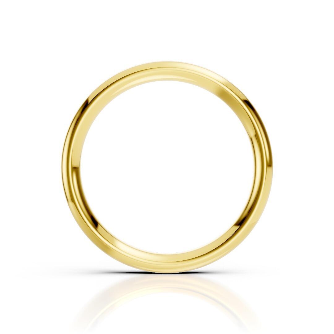Mens 3mm heavy traditional court comfort fit wedding ring 2.1mm depth in gold platinum palladium silver titanium and black zirconium