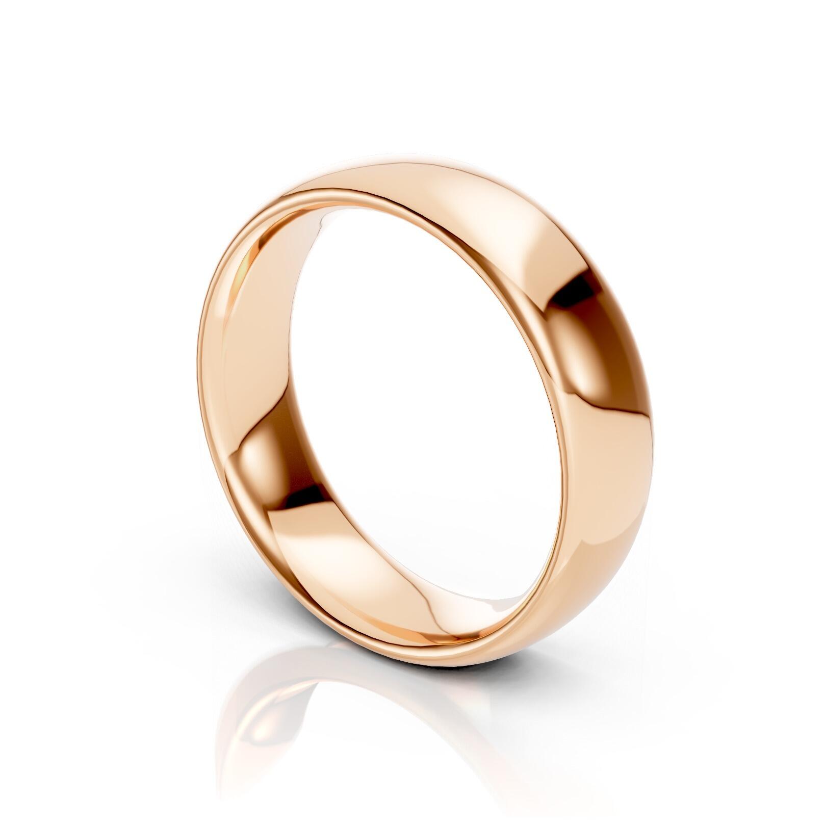 Mens 6mm heavy traditional court comfort fit wedding ring 2.1mm depth in gold platinum palladium and argentium silver