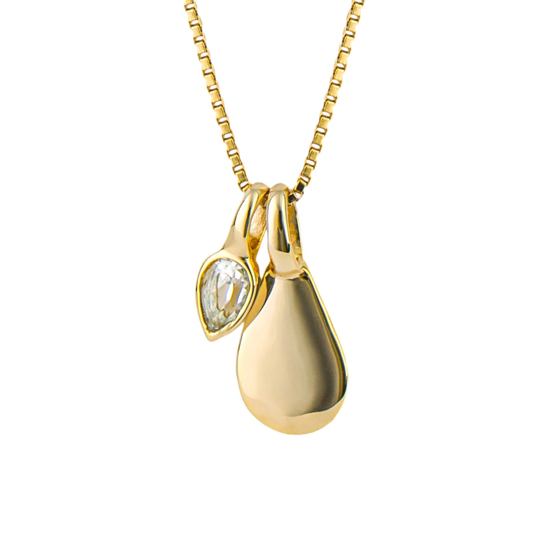 L'appel du vide Chain Necklace in 14ct Gold Vermeil with White Topaz –  SelfPublished