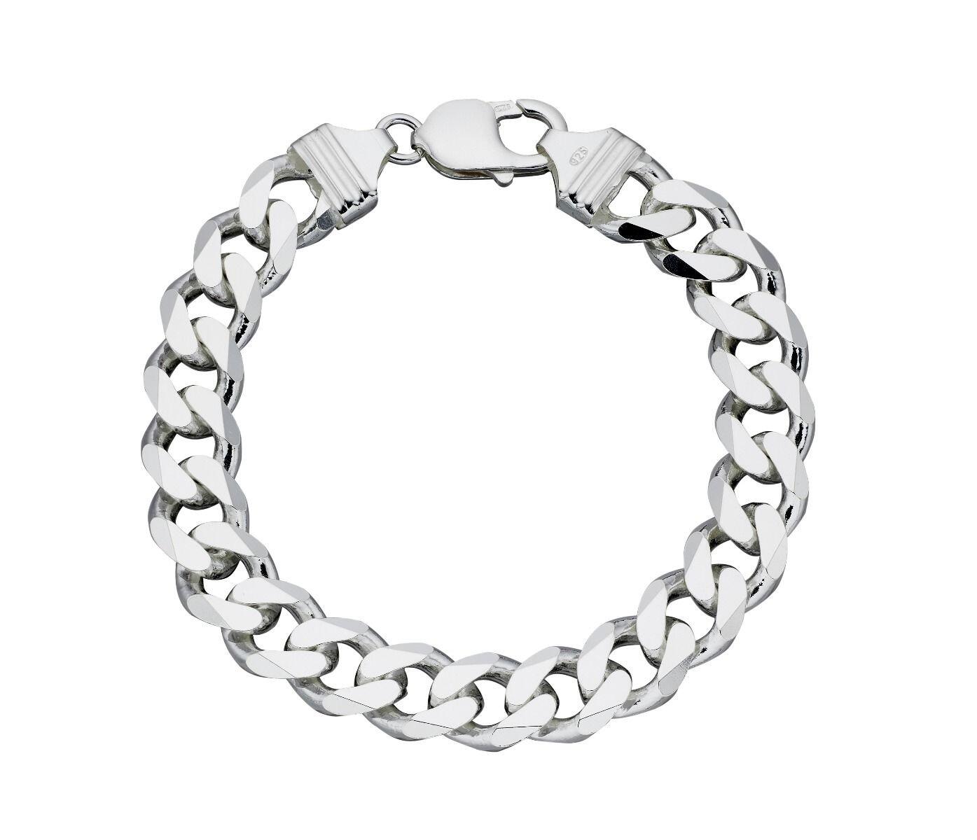 Sterling Silver Heavyweight Diamond Cut Chain Bracelet
