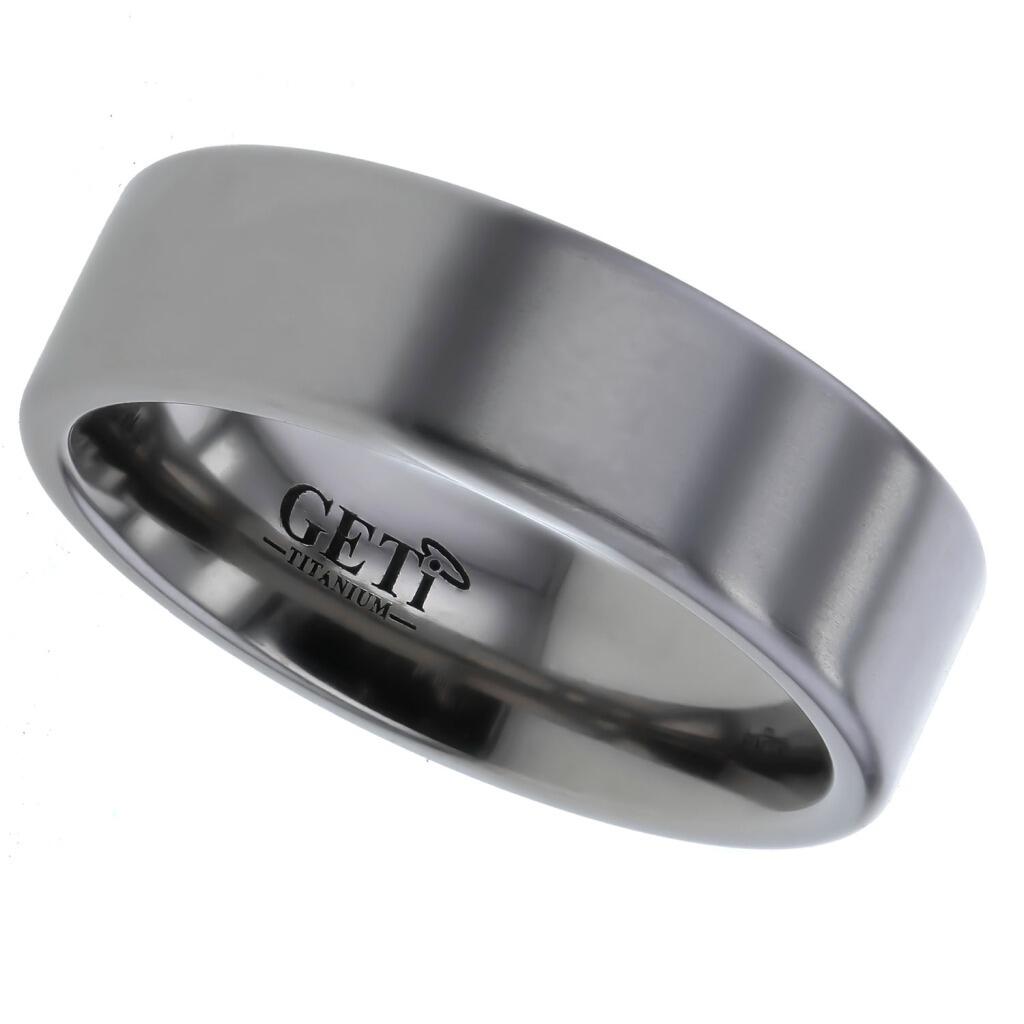 Flat court Geti titanium wedding band with satin finish by Gold and Diamonds
