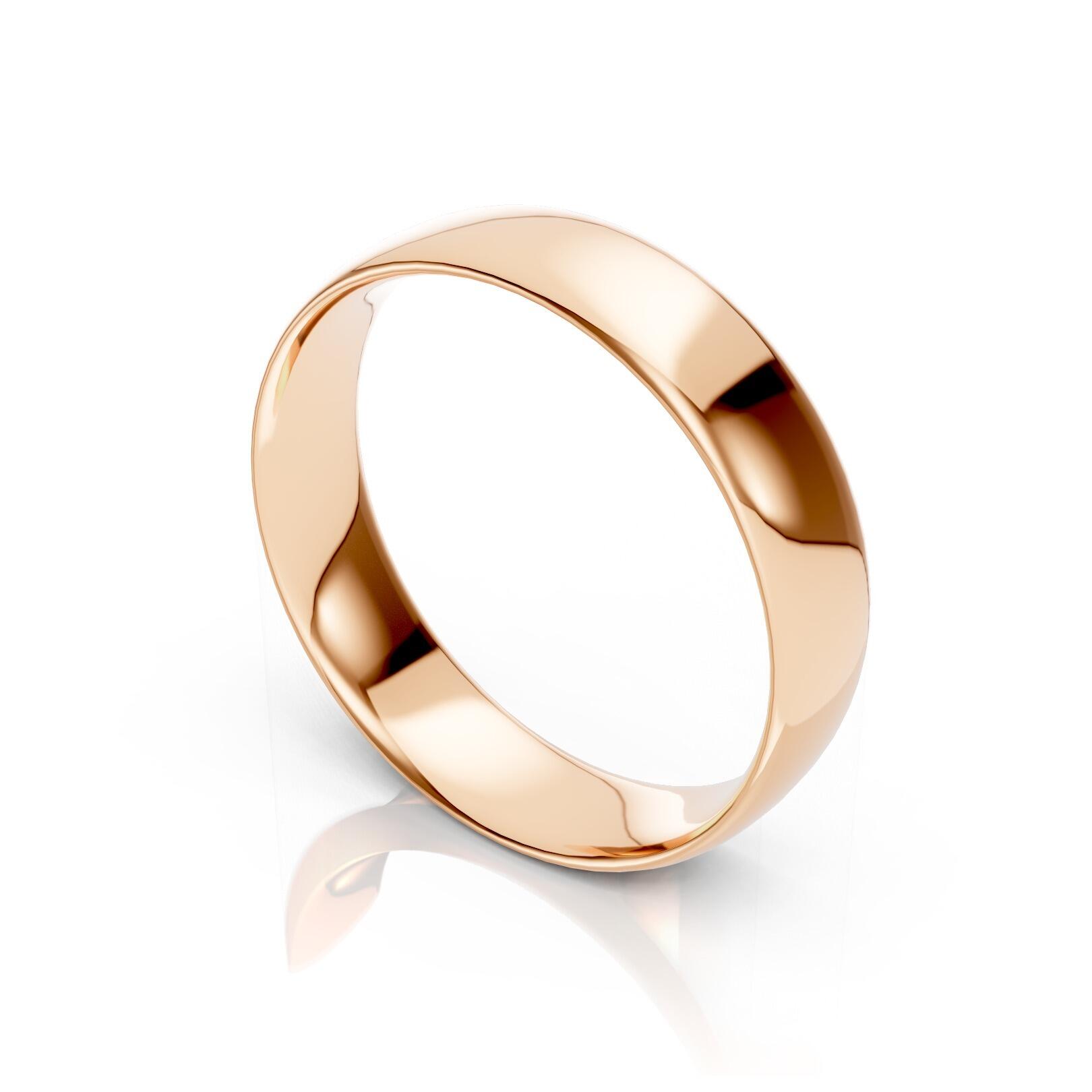Ladies 5mm light traditional court comfort fit wedding ring 1.3mm depth in gold platinum palladium silver titanium and black zirconium