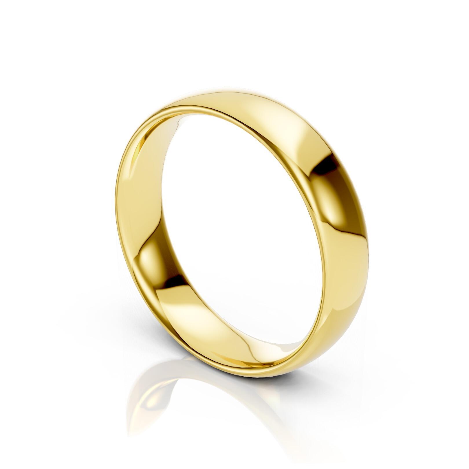 Mens 5mm medium traditional court comfort fit wedding ring 1.7mm depth in gold platinum palladium argentium silver titanium and black zirconium
