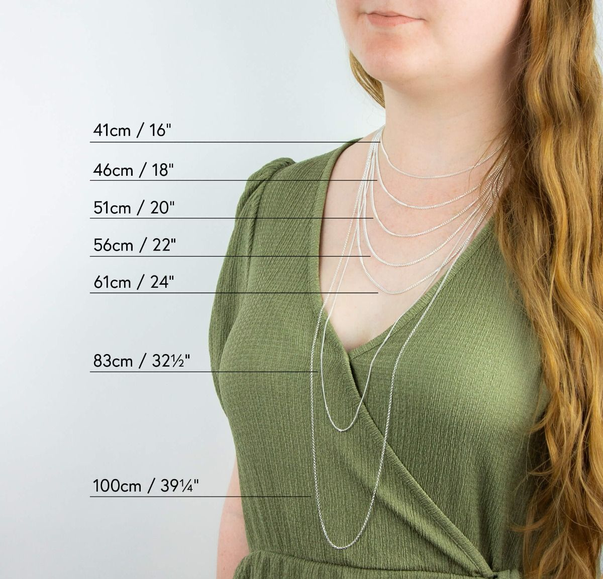 Gold and Diamonds Chain Size Guide