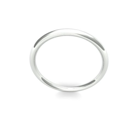 Ladies 2mm Medium Weight Traditional Court Shaped Wedding Band- Goldanddiamonds.co.uk