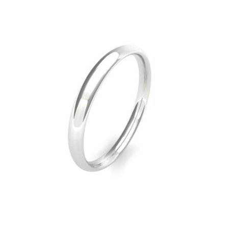 2.5mm Intermediate Weight Traditional Court Shaped ladies wedding band by goldanddiamonds.co.uk