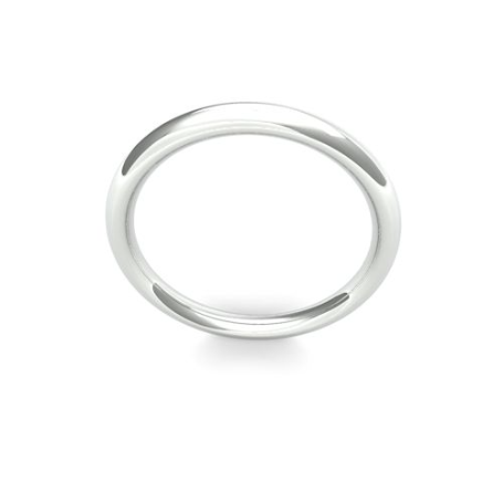 2.5mm heavy weight traditional court shaped, ladies wedding band. Available in 9K & 18K Yellow, White or Rose Gold and Platinu. Available online or via our free home consultations at goldanddiamonds.co.uk