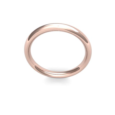 3mm Heavy weight, traditional court shaped wedding band | Gold and Diamonds