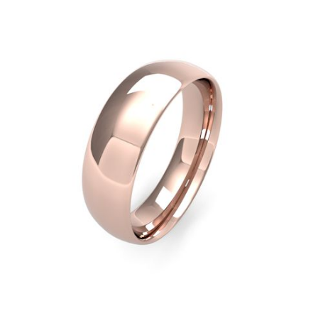Ladies 6mm Medium weight traditional court shaped wedding band by goldanddiamonds.co.uk