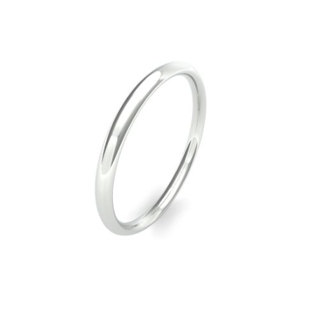 Men's 2mm Wide LIntermediate Weight (1.5mm Deep) Traditional Court Shaped Wedding Band by goldanddiamonds.co.uk