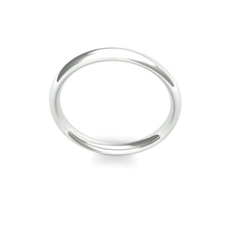 Men's 3mm Wide Medium Weight (1.7mm Deep) Traditional Court Shaped Wedding Band by goldanddiamonds.co.uk