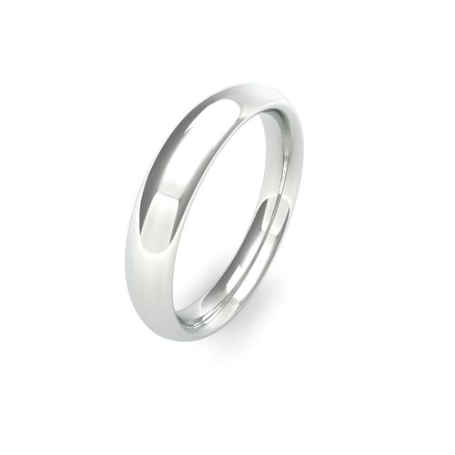 Men's 4mm heavy weight (2.1mm) traditional court shaped wedding rings by goldanddiamonds.co.uk