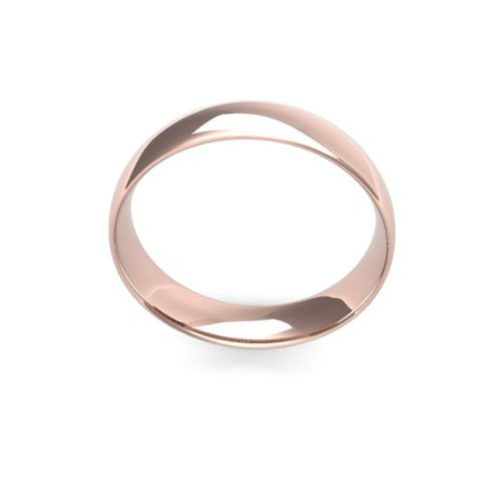 Men's 4mm light weight (1.3mm) traditional court shaped wedding rings by goldanddiamonds.co.uk