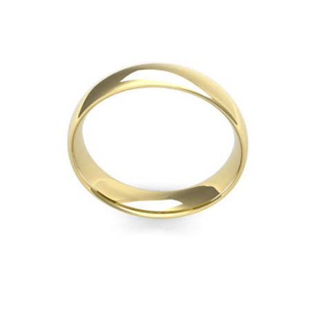 Men's 4mm intermediate weight (1.5mm) traditional court shaped wedding rings by goldanddiamonds.co.uk