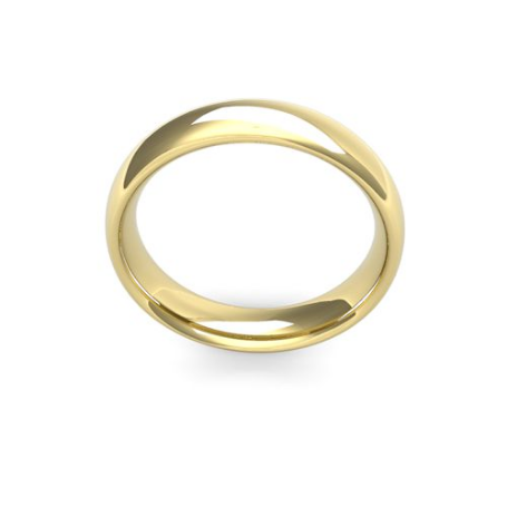 Men's 5mm heavy weight (2.1mm) traditional court shaped wedding rings by goldanddiamonds.co.uk
