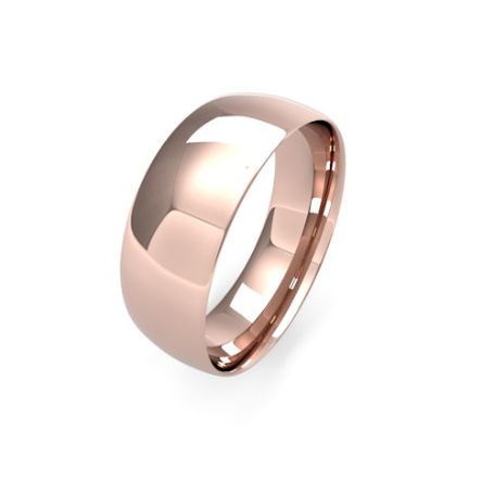Men's 7mm light weight traditional court shaped wedding band by goldanddiamonds.co.uk