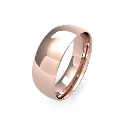 Men's 7mm intermediate weight traditional court shaped wedding band by goldanddiamonds.co.uk