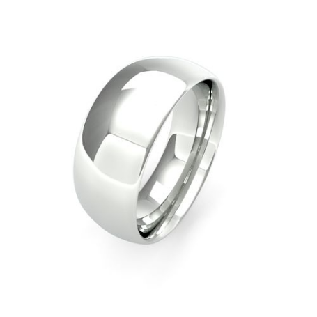 Men's 8mm heavy weight traditional court shaped wedding band by goldanddiamonds.co.uk