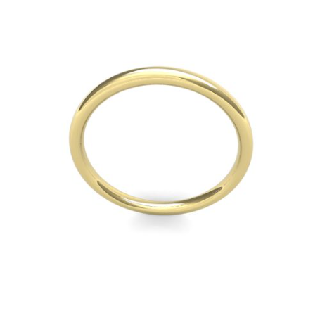 Ladies 2mm medium Weight Slight Court Shaped Wedding Band in 9ct & 18ct Yellow, Rose or White Gold and Platinum by Gold and Diamonds - goldanddiamonds.co.uk