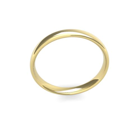 Men's 3mm Slight Court Shaped, Lightweight plain wedding band available in 9 & 18ct Yellow, rose and white gold or Platinum at goldanddiamonds.co.uk